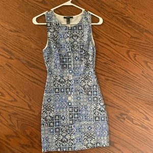 Black and blue dress